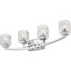 Zaid 4 Light 32 inch Chrome Vanity Wall Light