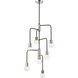 Neutra 7 Light 22.5 inch Matte Black and Polished Nickel Chandelier Ceiling Light