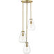 Ayra 3 Light 18 inch Olde Brass Chandelier Ceiling Light