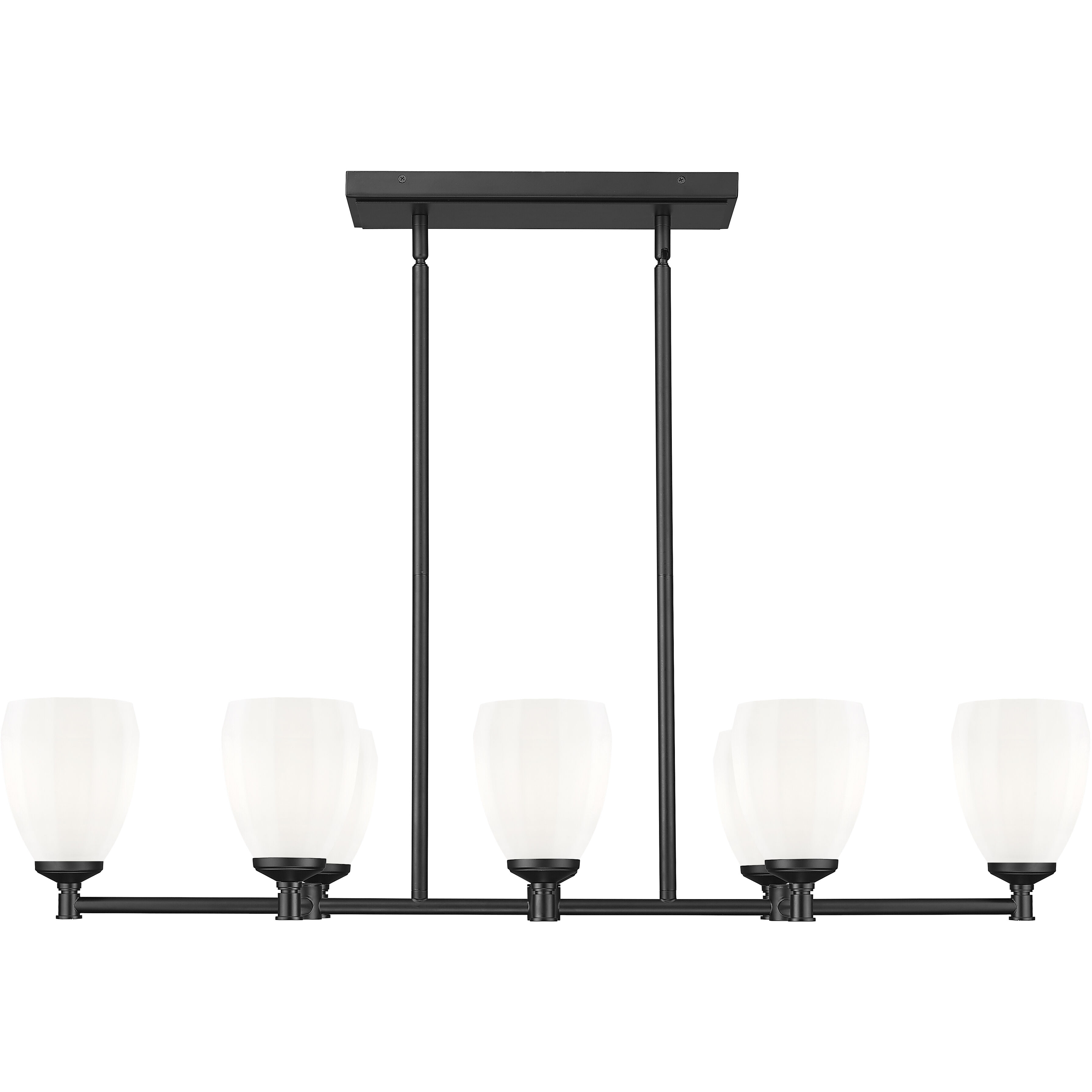 Oren Linear Chandelier Ceiling Light in Matte Black