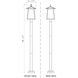 Rainer 4 Light 98 inch Black Outdoor Post Mounted Fixture in G9