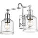 Bryant 2 Light 16 inch Chrome Vanity Wall Light