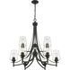 Joliet 9 Light 31 inch Matte Black Chandelier Ceiling Light