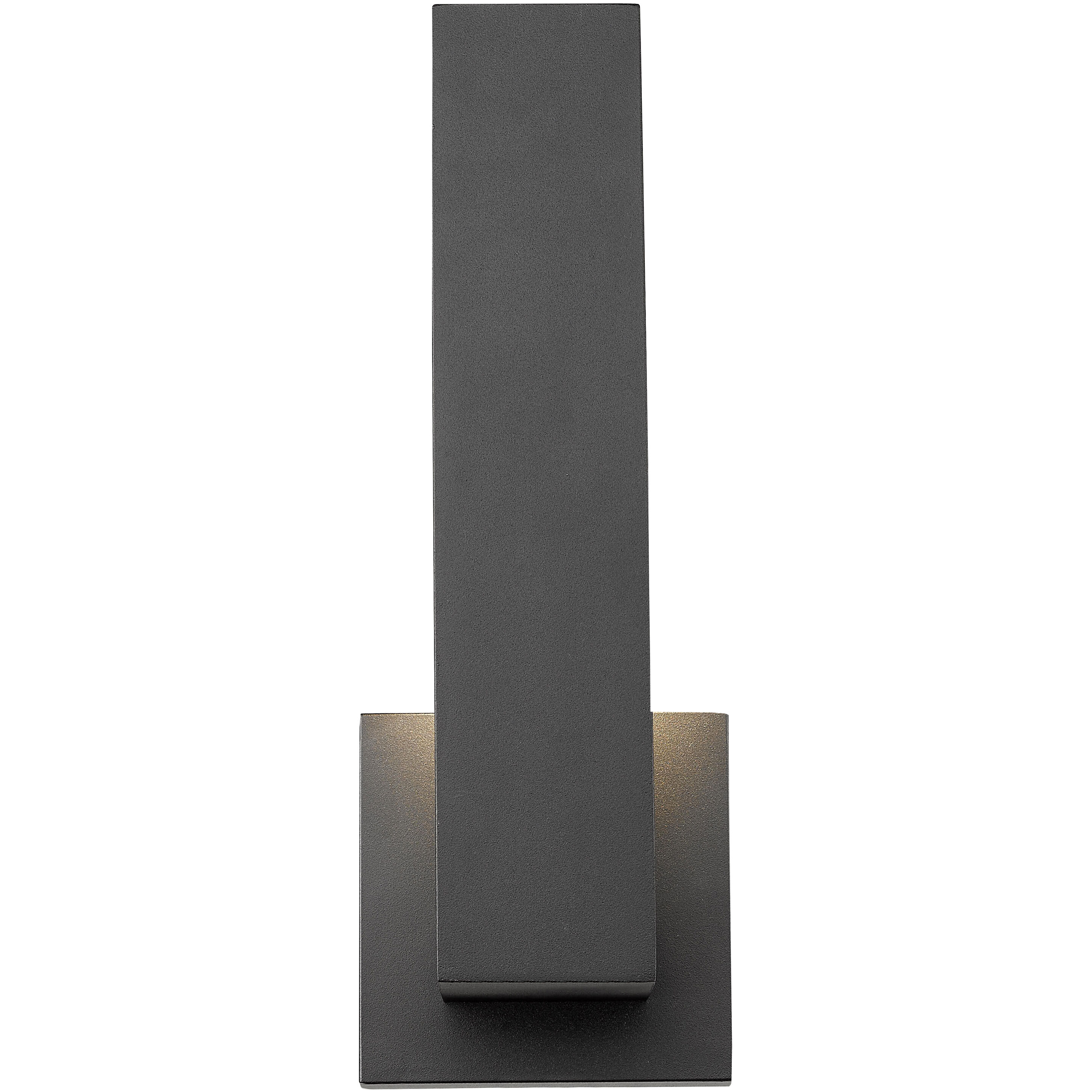 Edge LED 12 inch Black Outdoor Wall Light