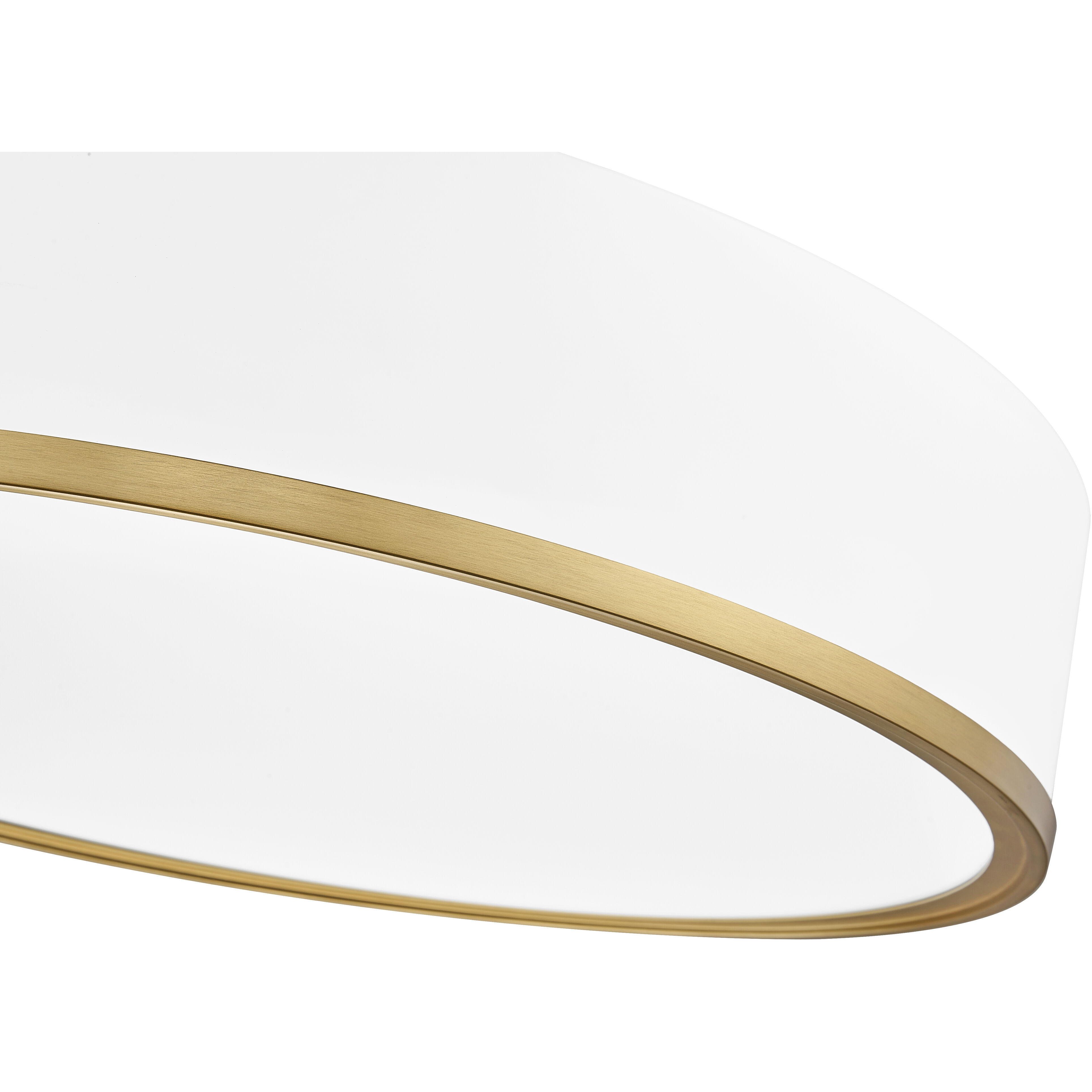 Bradley LED 20.25 inch Matte White and Modern Gold Flush Mount Ceiling Light