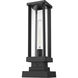 Glenwood 1 Light 17.5 inch Black Outdoor Pier Mounted Fixture