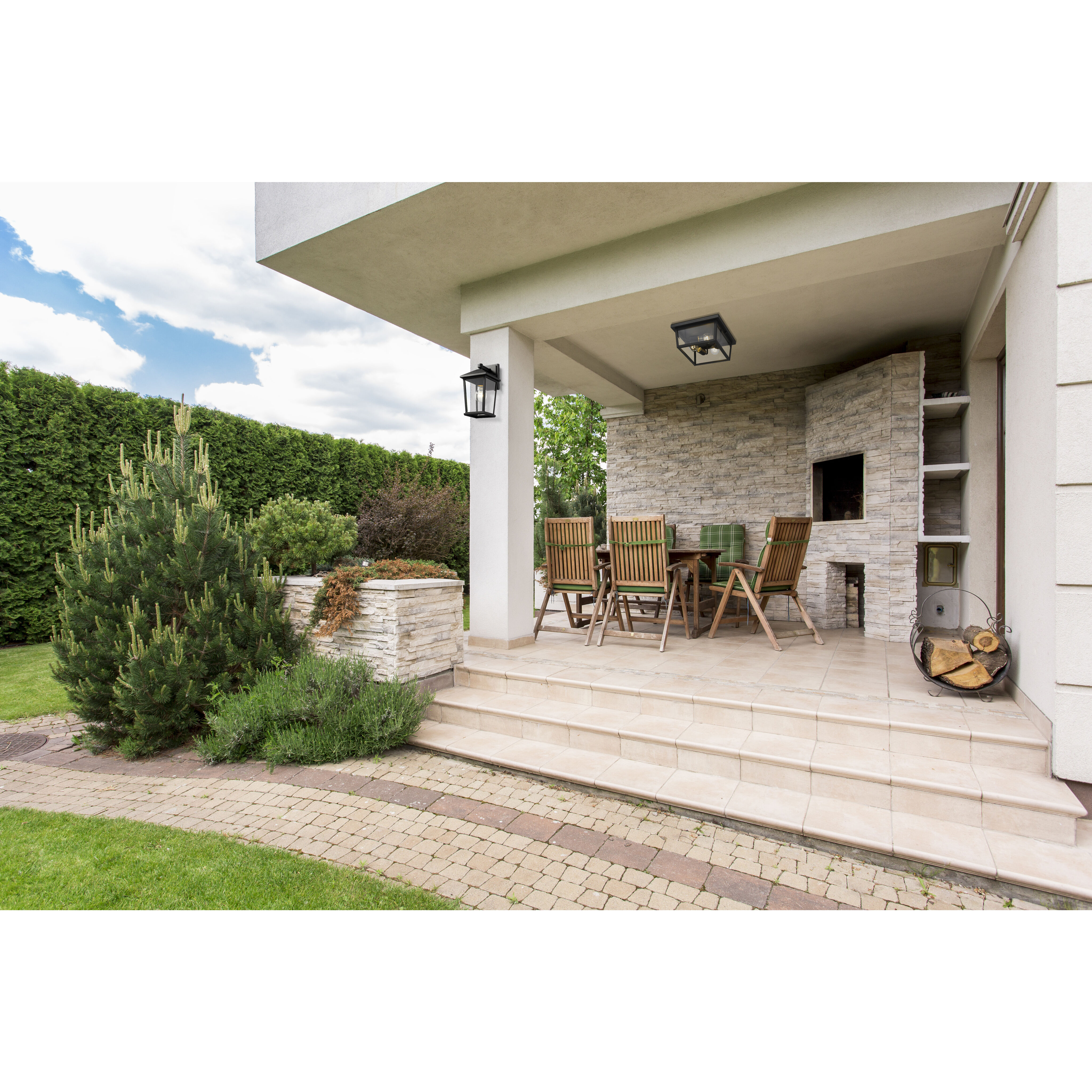 Beacon 1 Light 11.5 inch Black Outdoor Wall Light