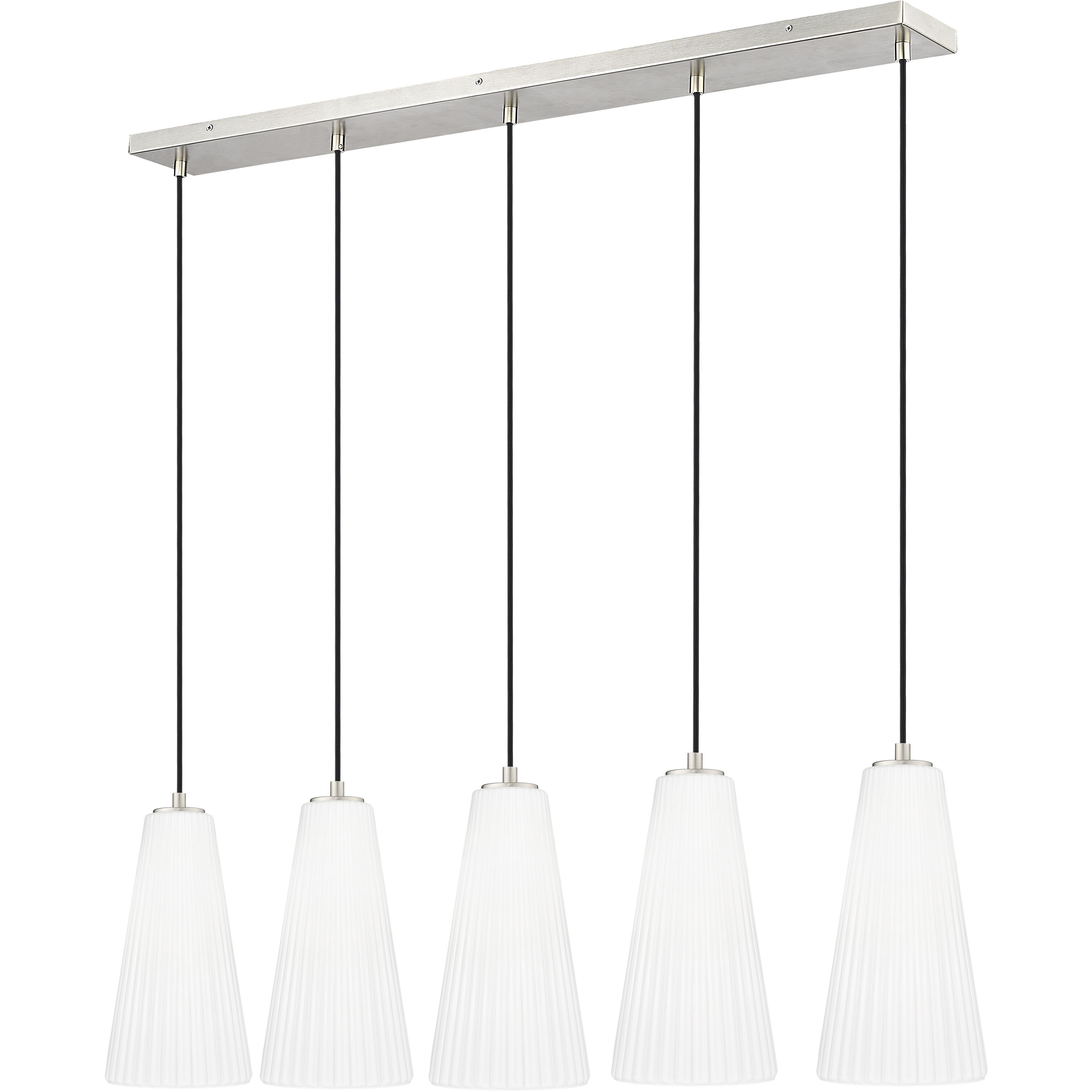 Farrell 5 Light 42 inch Brushed Nickel Linear Chandelier Ceiling Light
