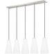 Farrell 5 Light 42 inch Brushed Nickel Linear Chandelier Ceiling Light
