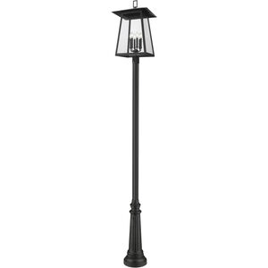 Rainer 6 Light 126 inch Black Outdoor Post Mounted Fixture in G9