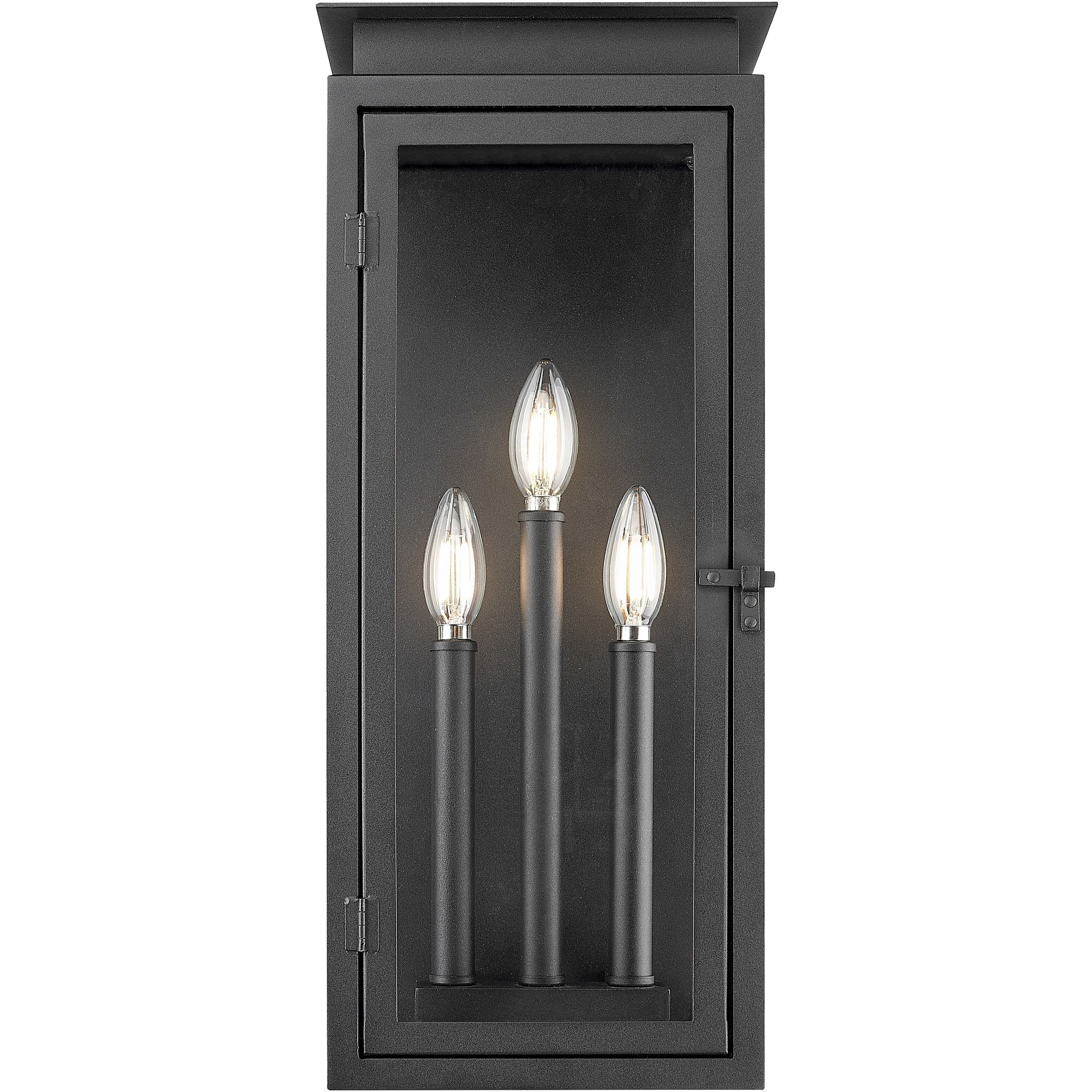 Nova 3 Light 20.5 inch Black Outdoor Wall Light