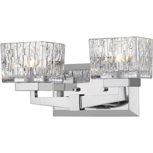 Rubicon 2 Light 13.5 inch Chrome Vanity Wall Light in G9