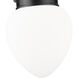 Gideon 1 Light 12.5 inch Matte Black Pendant Ceiling Light