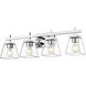 Lauren 4 Light 30.5 inch Chrome Vanity Wall Light