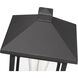 Portland 1 Light 18 inch Black Outdoor Pier Mounted Fixture in Clear Beveled Glass, 6.34