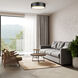 Bradley LED 16 inch Matte Black and Modern Gold Flush Mount Ceiling Light