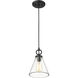 Harper 1 Light 8 inch Matte Black Pendant Ceiling Light