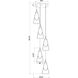 Aimie 5 Light 12 inch Modern Gold Chandelier Ceiling Light