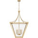 Montalcino 6 Light 26 inch Rubbed Brass Chandelier Ceiling Light