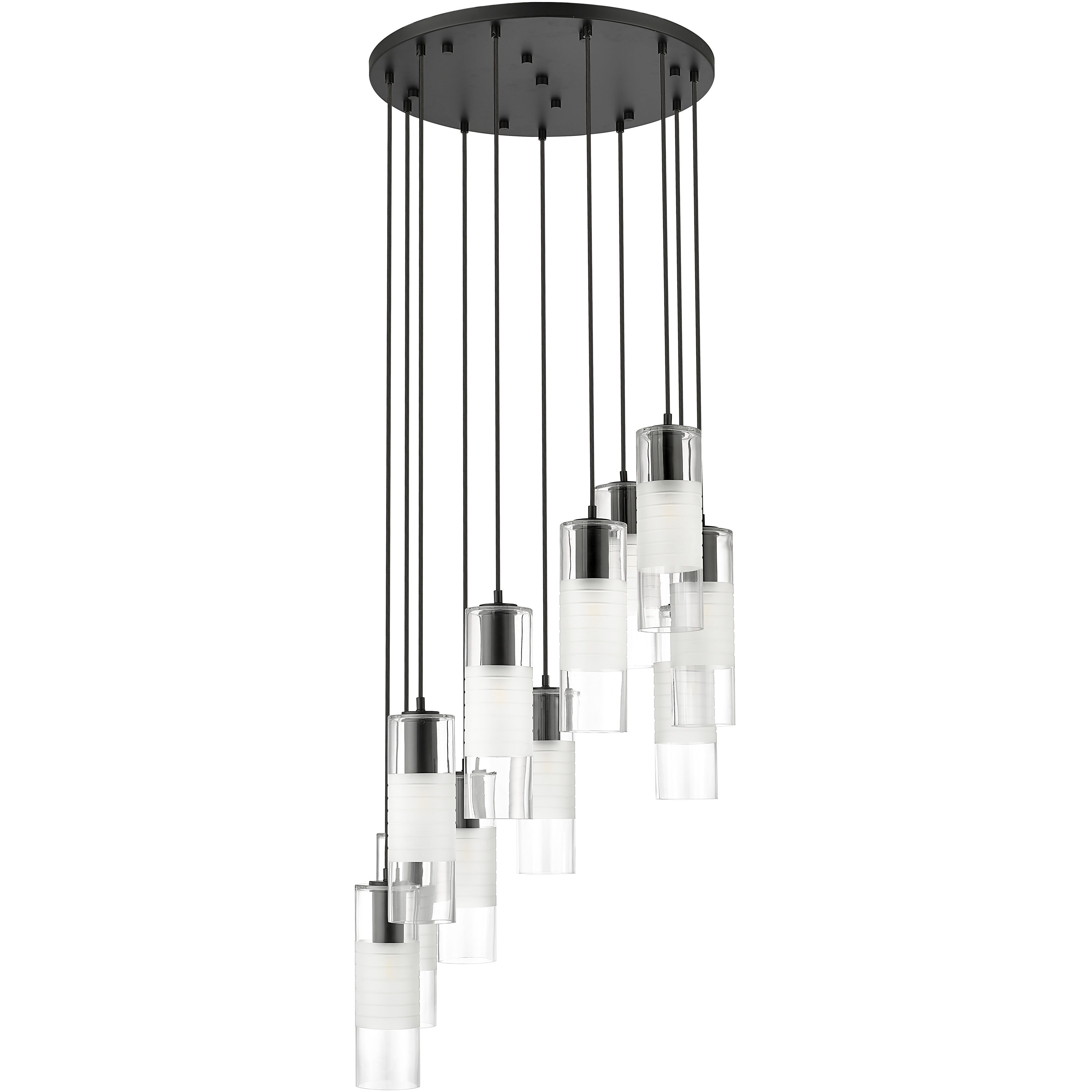 Alton 11 Light 24 inch Matte Black Chandelier Ceiling Light