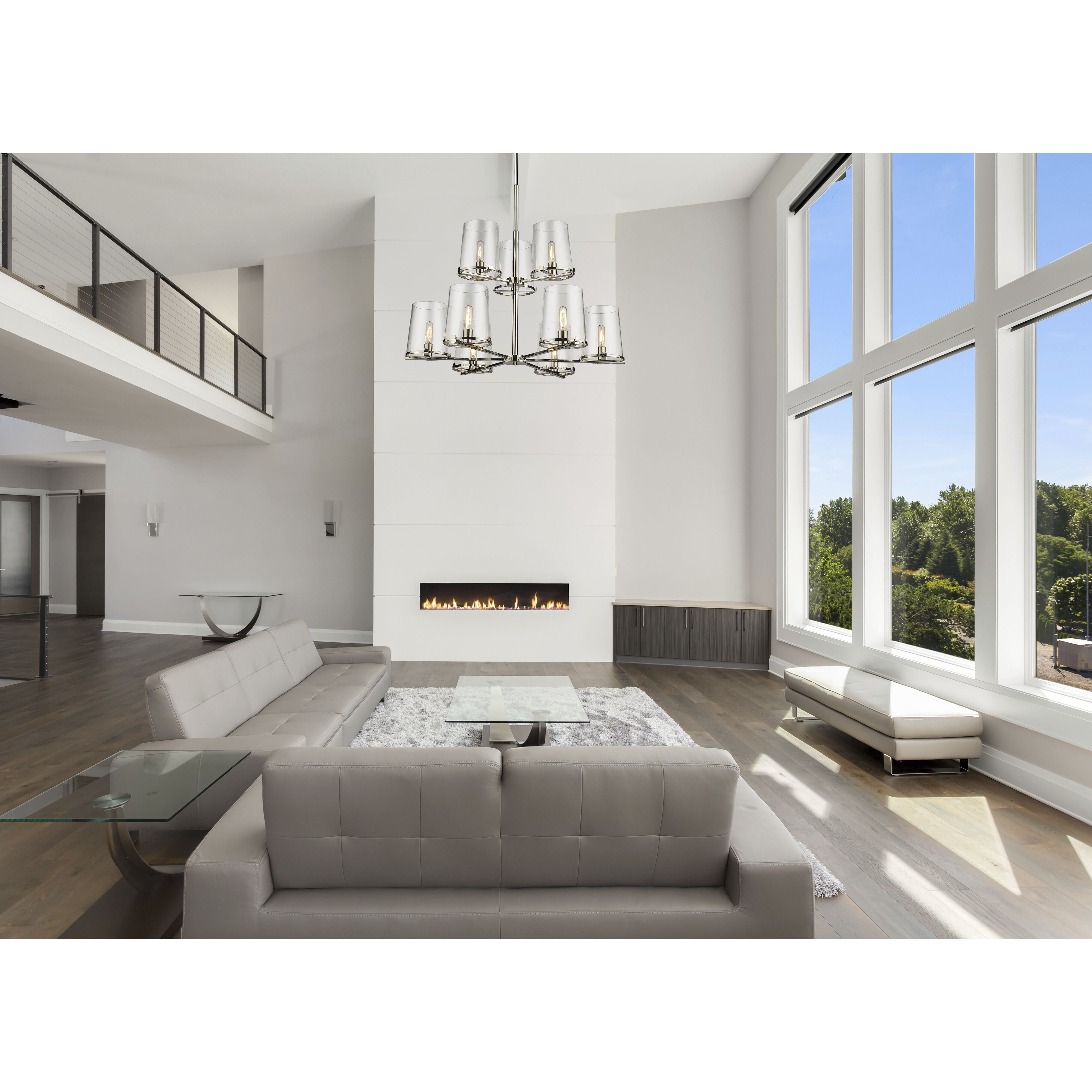 Callista 9 Light 38 inch Polished Nickel Chandelier Ceiling Light