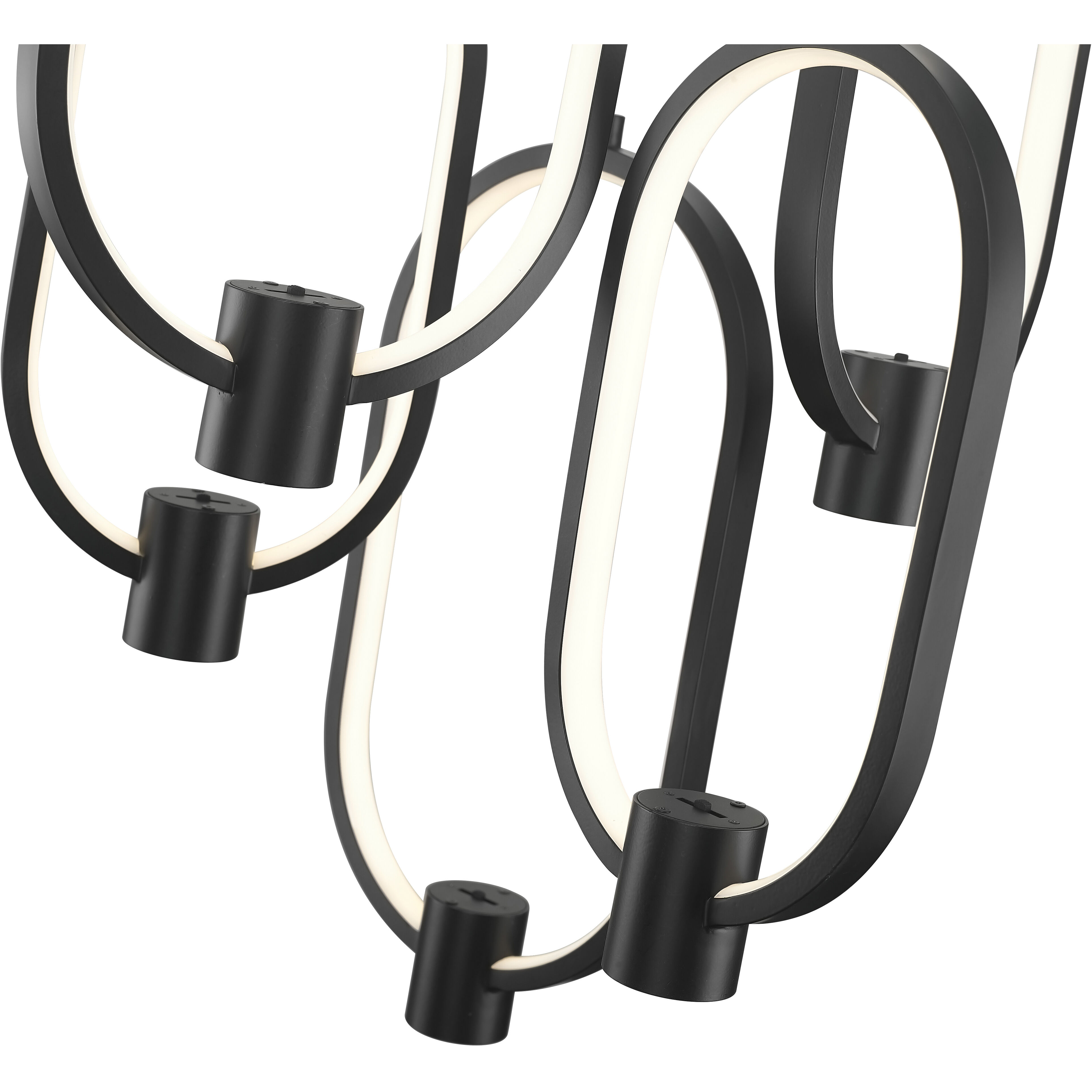 Saros LED 18.25 inch Matte Black Chandelier Ceiling Light