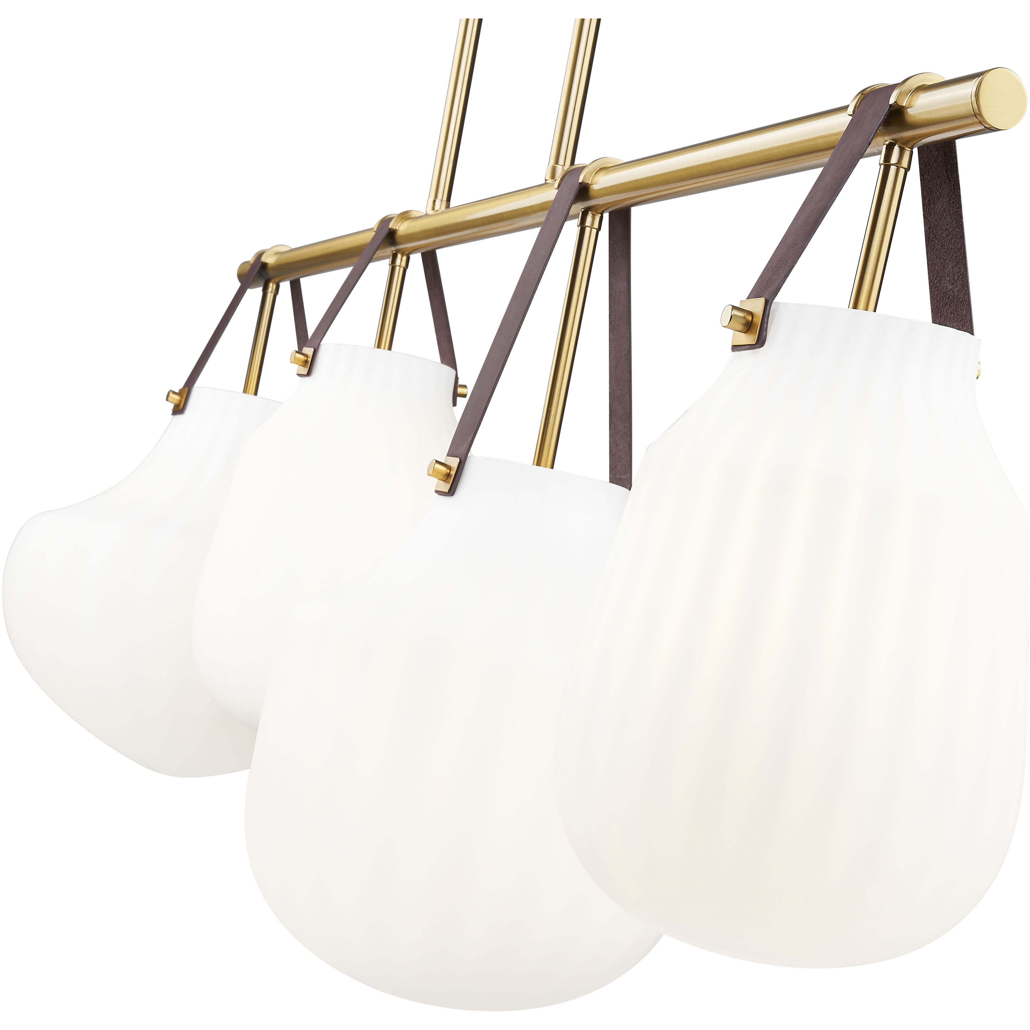 Newbury 4 Light 49.75 inch Modern Gold Linear Chandelier Ceiling Light
