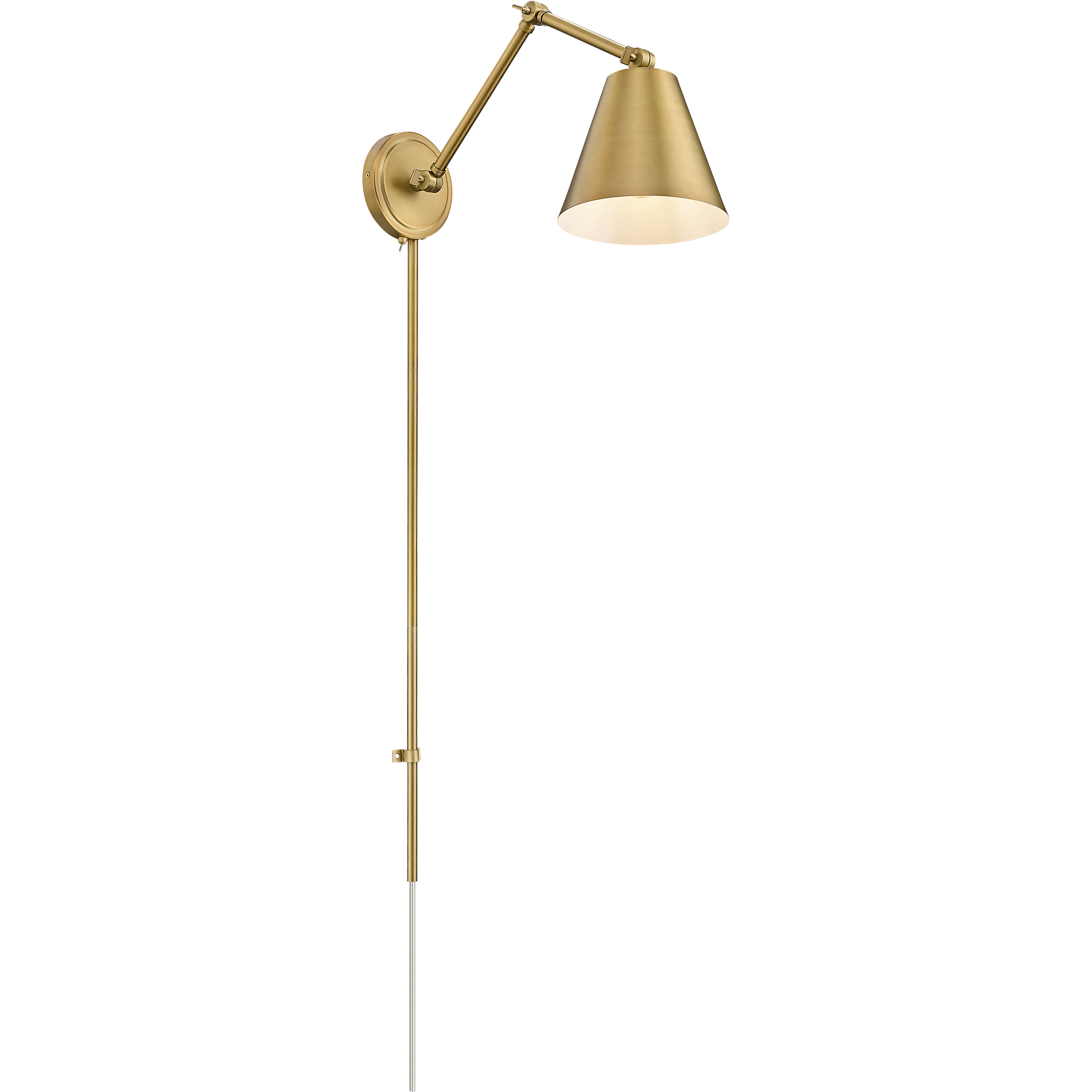 【T-ポイント5倍】 Z-Lite 347S-RB Regent 1 Light 7.5 inch Rubbed Brass Wall スポーツ・フィットネス