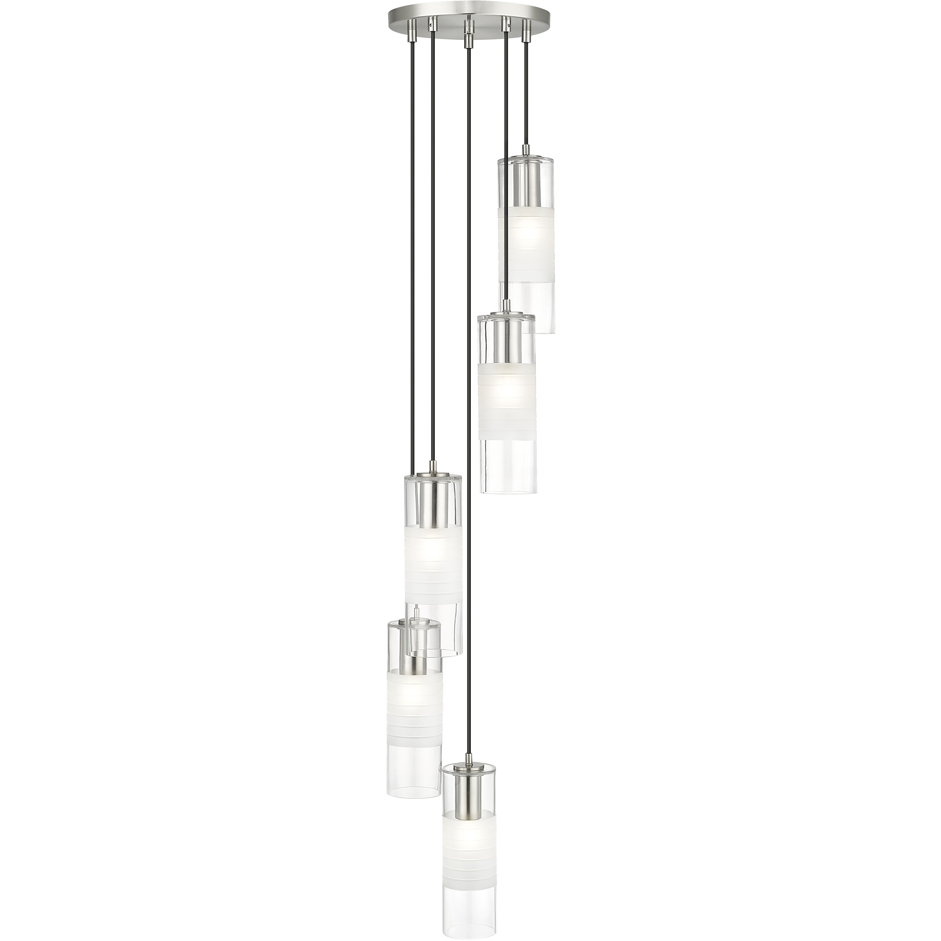 Alton 5 Light 12 inch Brushed Nickel Chandelier Ceiling Light