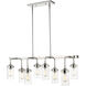Calliope 8 Light 40 inch Polished Nickel Linear Chandelier Ceiling Light
