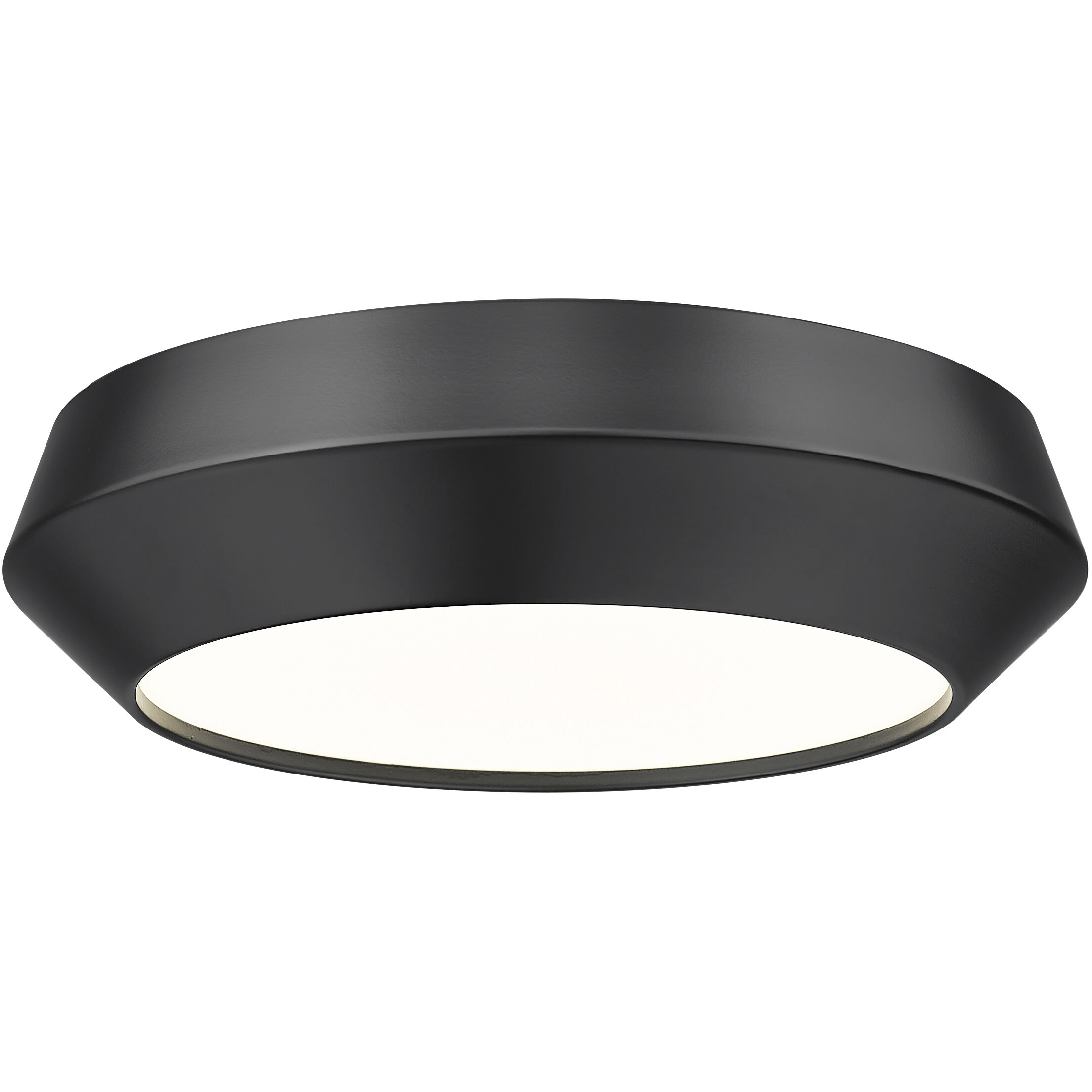 Quasars LED 12 inch Matte Black Flush Mount Ceiling Light