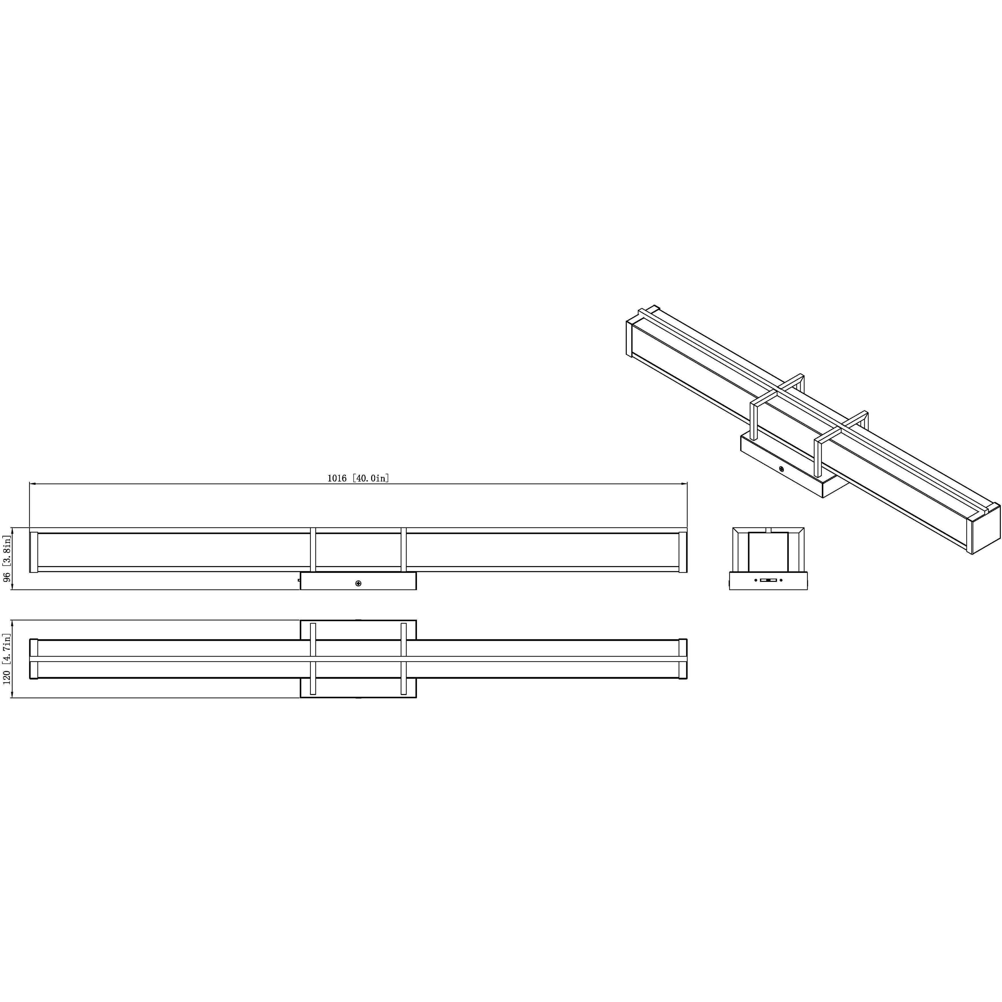 Harrison LED 40 inch Brushed Nickel Vanity Wall Light