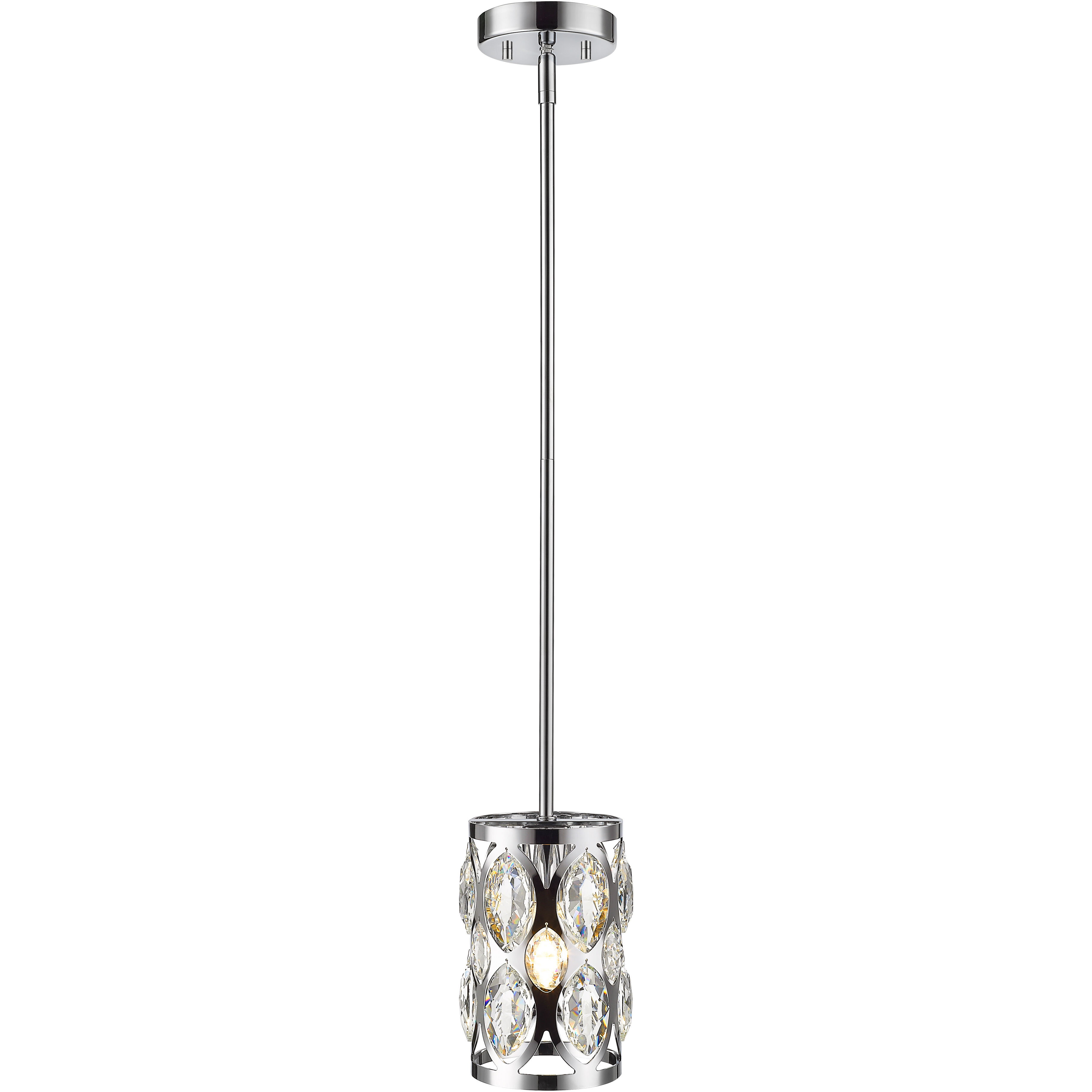 Dealey 1 Light 6.5 inch Chrome Pendant Ceiling Light