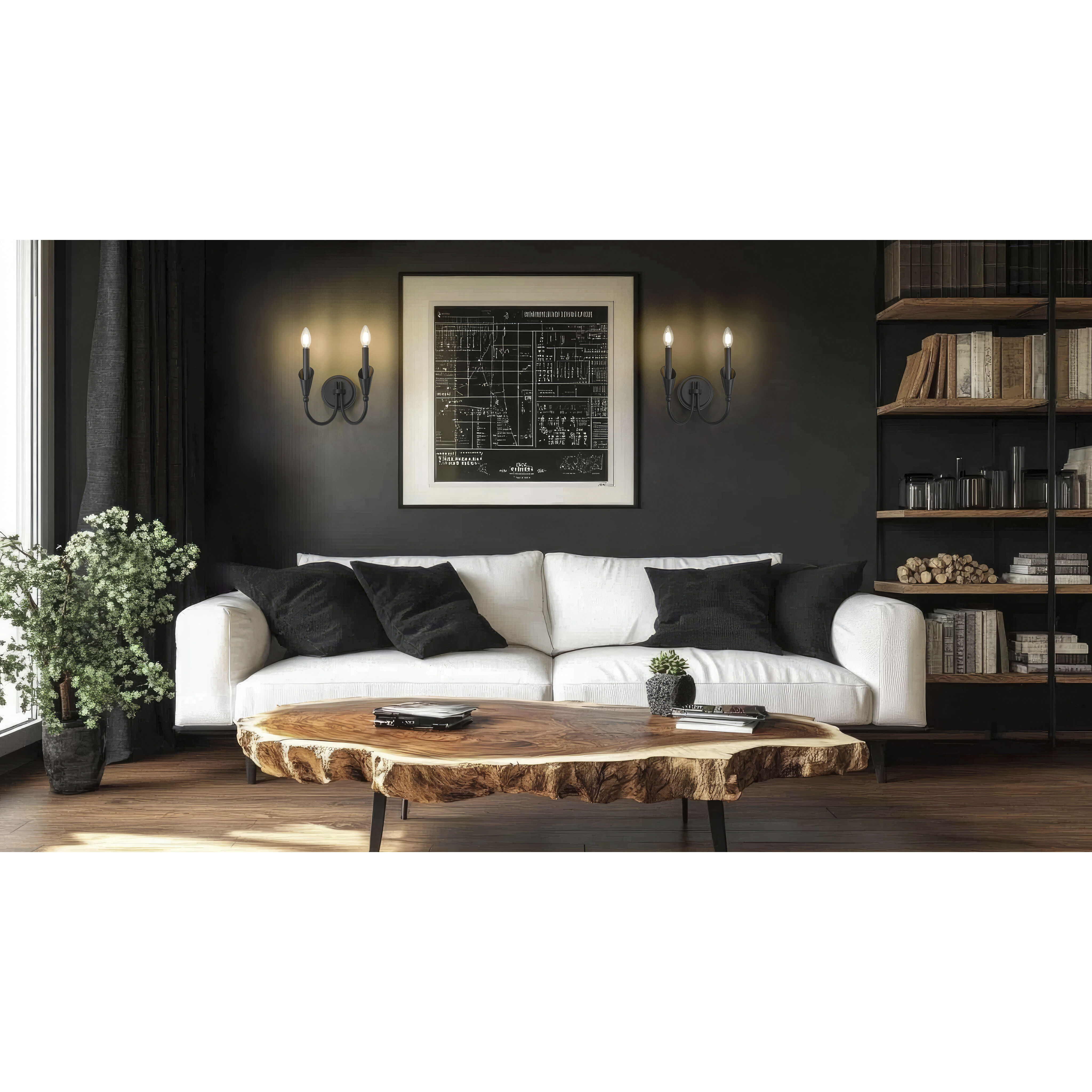 Claudelle Wall Sconce Wall Light in Matte Black