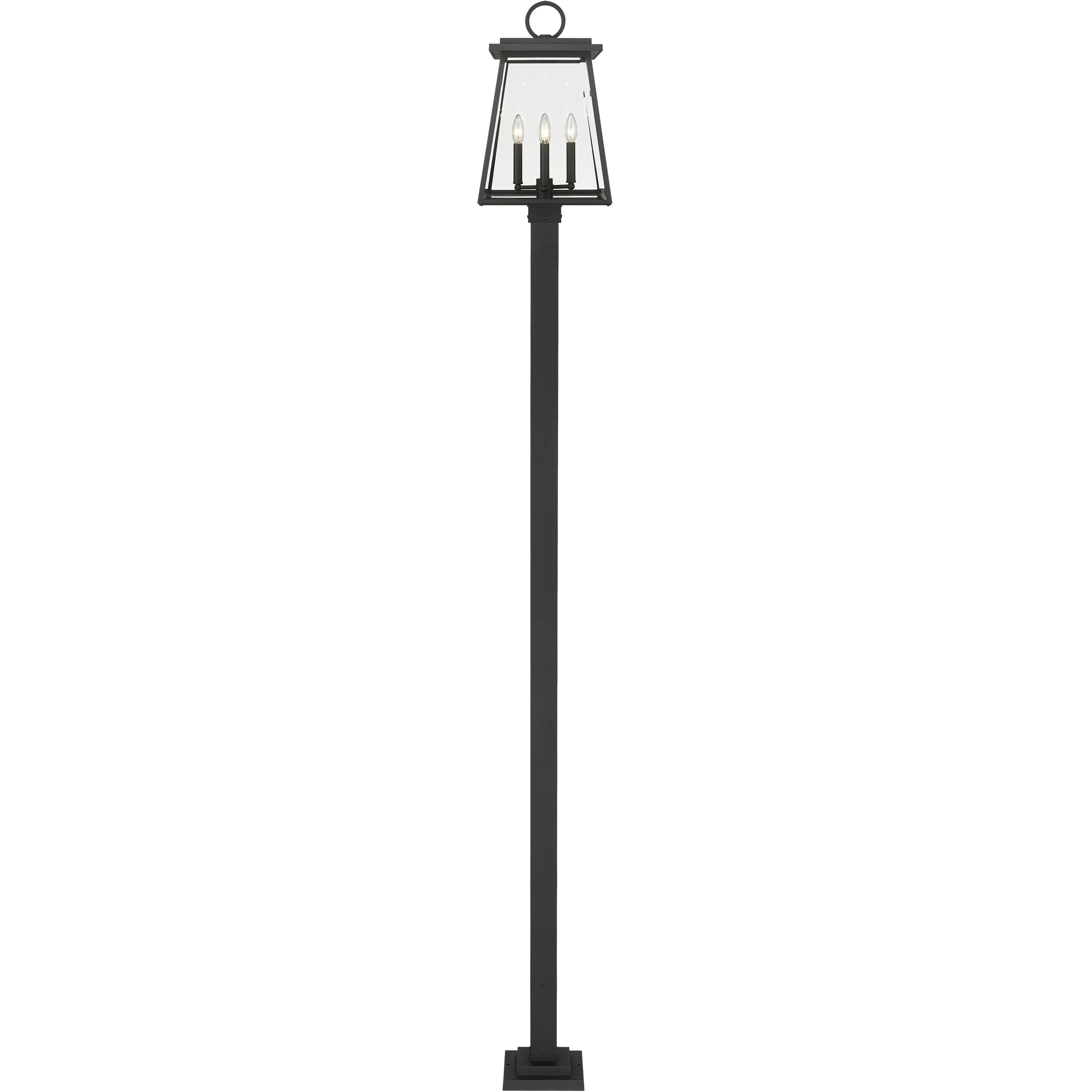 Broughton 4 Light 115.75 inch Black Outdoor Post Mounted Fixture