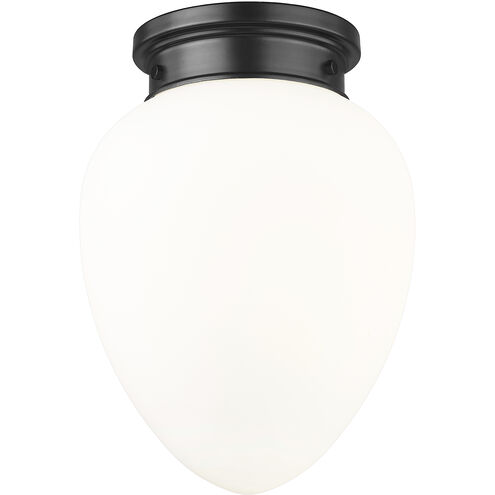 Gideon 1 Light 10 inch Matte Black Flush Mount Ceiling Light