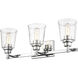Bohin 3 Light 24 inch Chrome Vanity Wall Light
