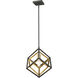 Euclid 1 Light 12 inch Olde Brass and Bronze Pendant Ceiling Light