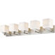 Quube 5 Light 38.5 inch Brushed Nickel Vanity Wall Light