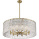 Glacier 12 Light 32.5 inch Modern Gold Chandelier Ceiling Light