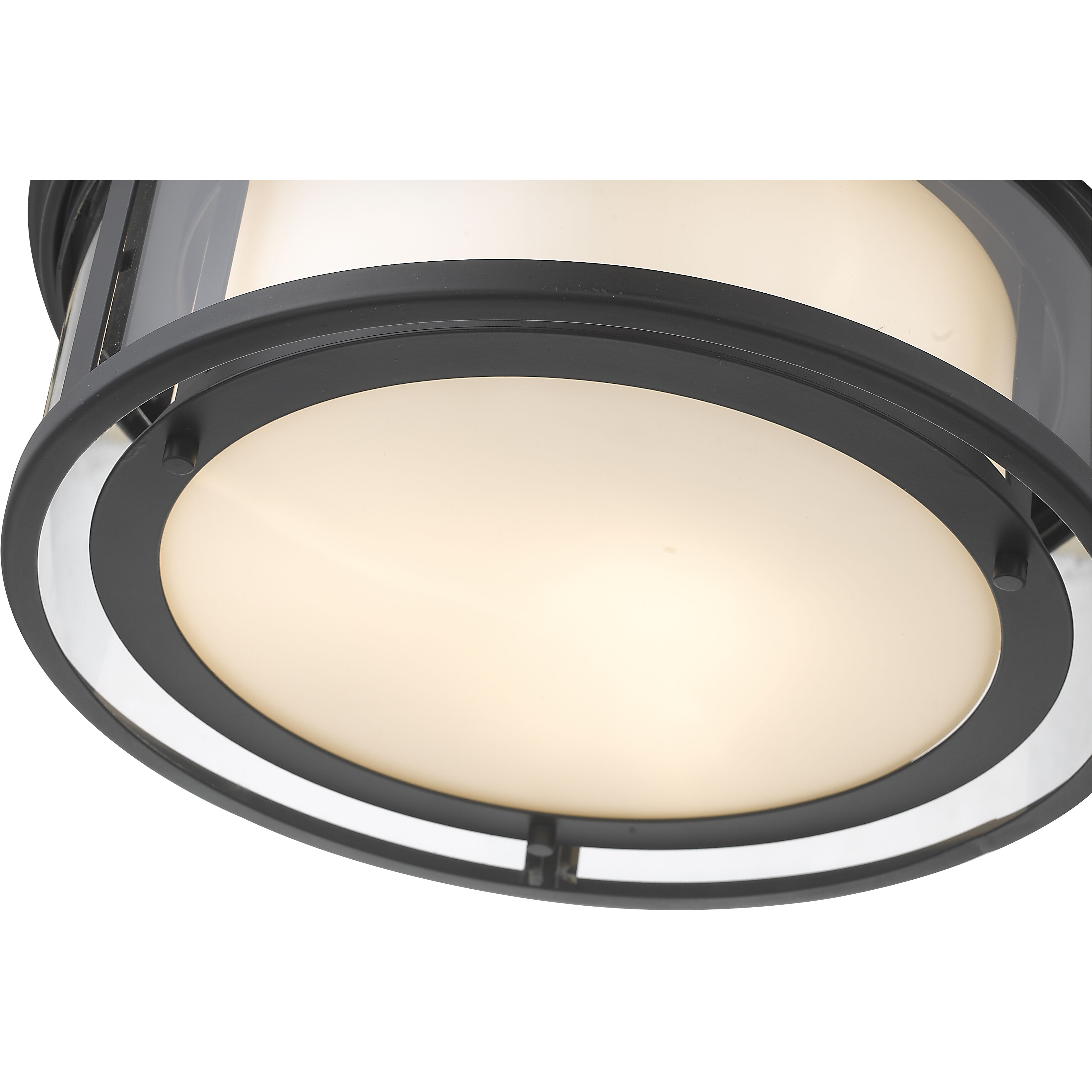 Willow 3 Light 16 inch Matte Black Flush Mount Ceiling Light