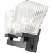 Astor 2 Light 16 inch Matte Black Vanity Wall Light