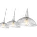 Lunelle 3 Light 52 inch Brushed Nickel Linear Chandelier Ceiling Light