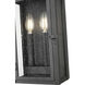 Toulouse 2 Light 22 inch Sand Black Outdoor Wall Light