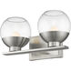 Osono LED 14.25 inch Brushed Nickel Vanity Wall Light
