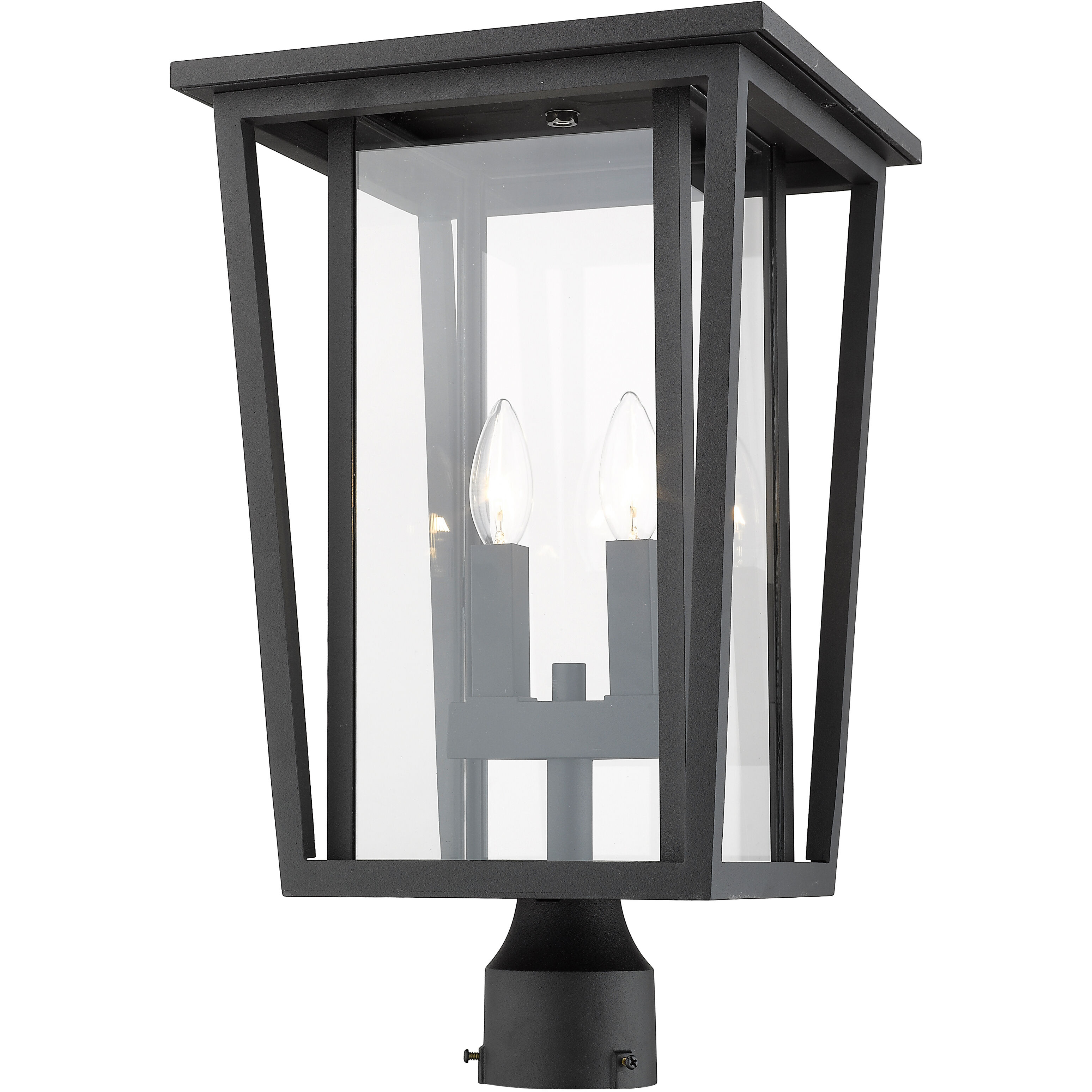 Seoul 2 Light 19.75 inch Black Outdoor Post Mount Fixture in 13