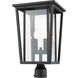 Seoul 2 Light 19.75 inch Black Outdoor Post Mount Fixture in 13