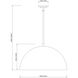 Vega Pendant Ceiling Light in Matte White