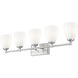 Oren 5 Light 38 inch Brushed Nickel Bath Vanity Light Wall Light