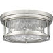 Clarion 2 Light 12 inch Brushed Nickel Flush Mount Ceiling Light
